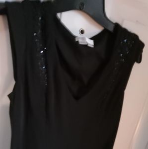 New London Times plunge black  dress